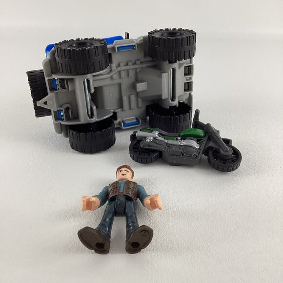 Fisher Price Imaginext Jurassic World Vehicle Owen Grady Figure Motorcycle 2018 - Picture 6 of 8